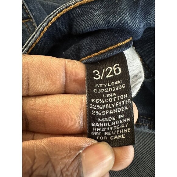 Celebrity Pink Mid Rise Ankle Skinny Jeans Size 3/26 Raw Hem Style CJ2203305 - Picture 10 of 11